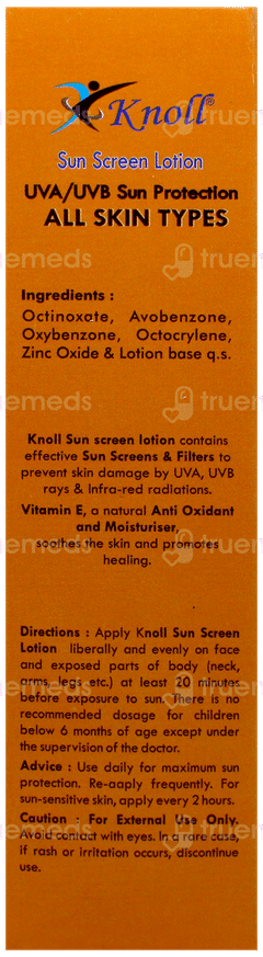 Knoll Spf 50 Sun Screen Lotion 60Ml
